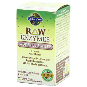 Raw trávicí enzymy pro ženy 50+ a moudřejší (90 kapslí)